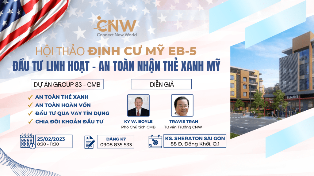 nhận thẻ xanh Mỹ đầu tư EB-5